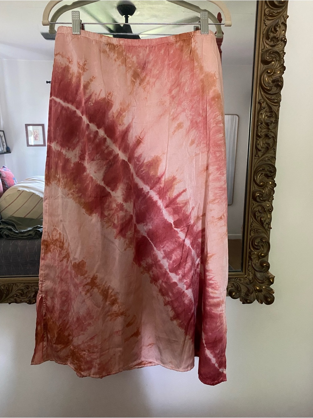 Pure Jill Silk and Cotton blend tie dye skirt